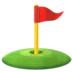 Buraco de golfe com bandeirola