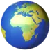 Globo a mostrar a Europa e a África
