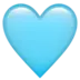 Coração Azul Claro
