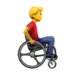 Hombre en silla de ruedas manual hacia la derecha