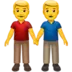 Deux hommes se tenant la main