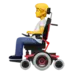Pessoa em cadeira de rodas elétrica