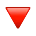 Triângulo vermelho apontado para baixo
