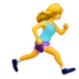 Mujer corriendo hacia la derecha