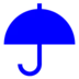 Chapéu de chuva com gotas