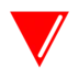 Κόκκινο Τρίγωνο Που Δείχνει Προς Τα Κάτω