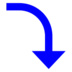 Right Arrow Curving Down