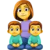 माता और दो बेटों के साथ परिवार