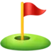 Agujero de golf con bandera