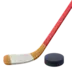 Stick y disco de hockey sobre hielo