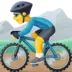 Hombre en bici de montaña