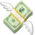 Fajo de dinero con alas