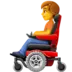 Persona en una silla de ruedas eléctrica