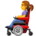 Mujer en silla de ruedas eléctrica