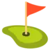 Флаг в лунке для гольфа