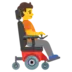 Pessoa em cadeira de rodas motorizada virada para a direita