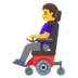 전동 휠체어를 탄 여자