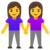 Deux femmes se tenant la main