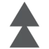 Deux triangles pointant vers le haut
