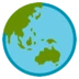 Globus mit Asien und Australien