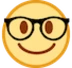 Lächelndes Gesicht mit Brille