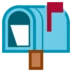 Geöffneter Briefkasten mit Fahne oben