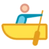Person im Ruderboot