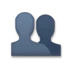 Silhouette de deux personnes