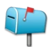 旗标直立的关上的邮箱