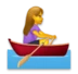 ボートを漕ぐ女性