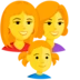Família composta por duas mães e uma filha