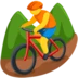 Ciclista de bicicleta de montanha