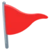 Bandeira triangular em poste