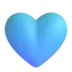 Coração Azul Claro