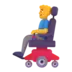 Homem em cadeira de rodas elétrica
