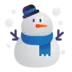 Снеговик со снежинками