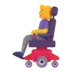 Mulher em cadeira de rodas elétrica