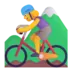 Ciclista de bicicleta de montanha (mulher)
