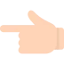 Рука с указательным пальцем влево