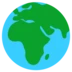 显示欧洲和非洲的地球仪