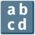 Simbolo di input per lettere minuscole