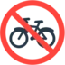 Simbolo che vieta le biciclette