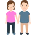 हाथ पकड़े हुए पुरुष और महिला