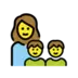 Famiglia con madre e due figli