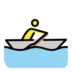 Pessoa remando um barco