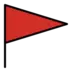 Bandeira triangular em poste