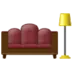Canapé et lampe