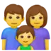 Familie mit Mutter, Vater und Sohn