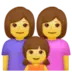 Familia con dos madres y una hija