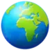 Globe centré sur l’Europe et l’Afrique